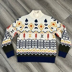 Vintage PAISLEY & Gray slim fit fair isle aspen sweater heavy knit size small